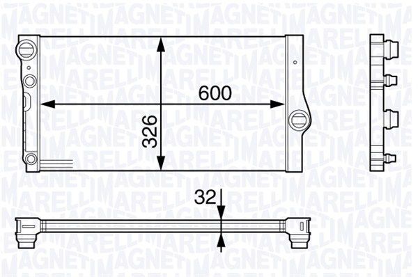 MAGNETI MARELLI Radiators, Motora dzesēšanas sistēma 350213142200